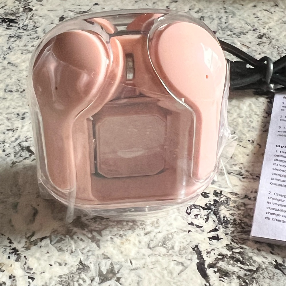 Pink Wireless Earbud Headphones
